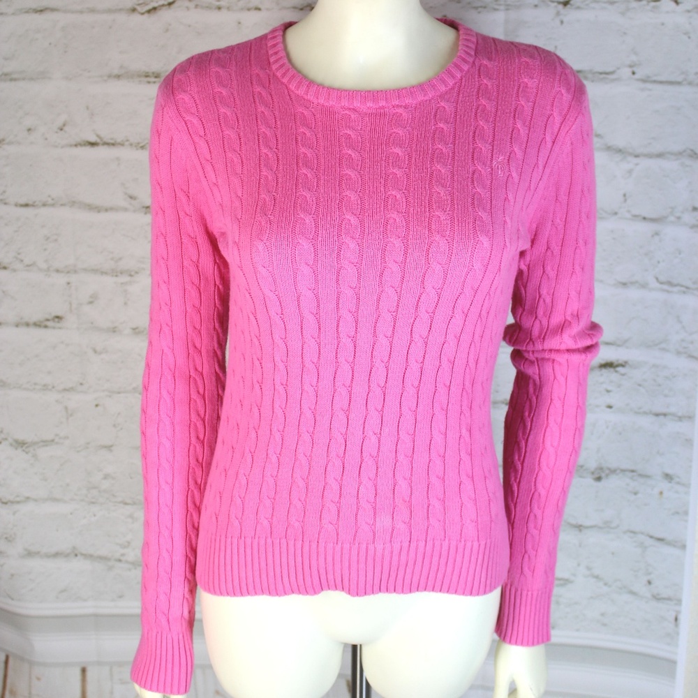 Lilly Pulitzer || Pink Knit Pull-Over Sweater, 100% Cotton